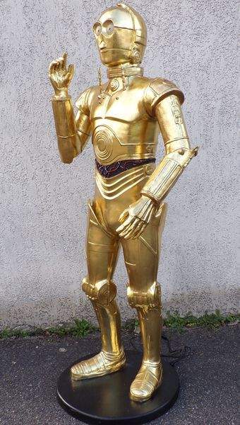 location c3po droide statue en resine decors cinema star wars ids